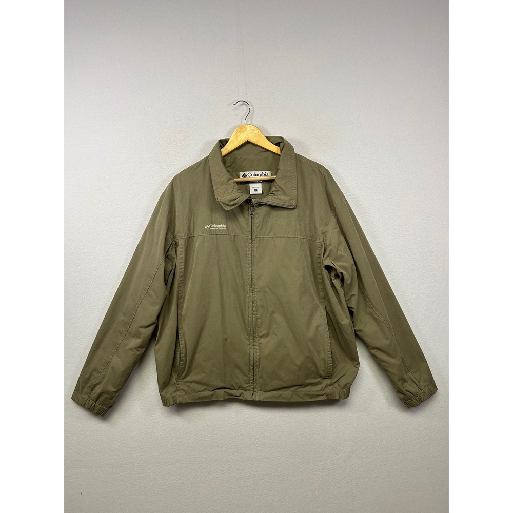 Gorpcore‎ Outdoor Columbia Mens XL Green Full Zip Windbreaker Jacket